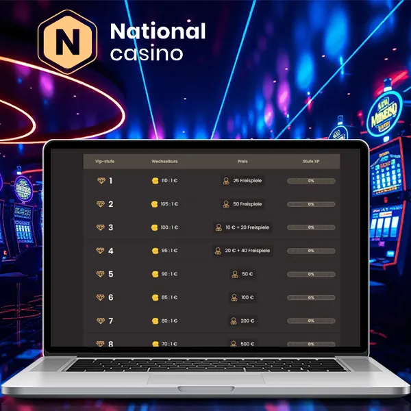 National Casino-Freispiele geschenkt!